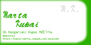 marta kupai business card